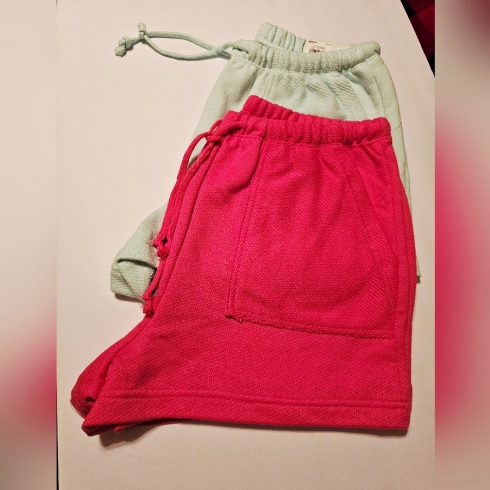 2pr Of SO Women's Light Blue & Hot Pink Shorts